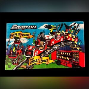 Snap-on Colorful Towel Limited Edition KEEPS YOU ROLLING Coast To Coast Beach